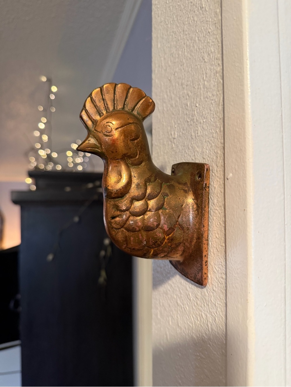 Rooster Wall Hook in Copper Finish - Decorative Home Hook